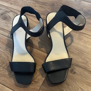 Franco Sarto Black Strappy Sandals